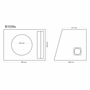 Incinta subwoofer universala, 250 mm, 35L - COD B1035s - Img 3