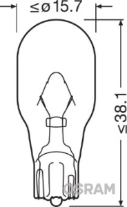 IZZÓ 12V WY16W EREDETI 10 DARABOS OSRAM KÉSZLET