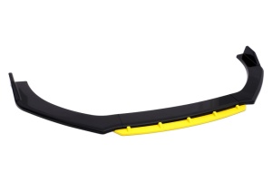 Megane Design első lökhárító toldás, fényes fekete, sárga ajakkal, 4 darabos, 180 cm hosszú - Img 8
