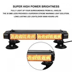 Mini rámpa jelzőfény 40 cm hosszú, LED, mágnessel, narancssárga színű - Img 4