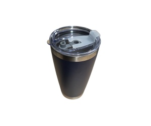 Pahar termic din otel inoxidabil cu capac, termos 600 ml, cu perete dublu, izolat in vid, culoare albastru - Img 3