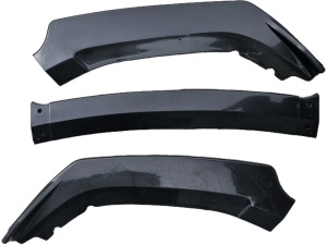Prelungire bara fata universala, spoiler, negru lucios, 3 piese, lungime 170 cm - Img 7