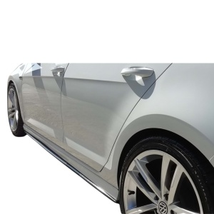 Prelungire praguri laterale compatibile cu VW Golf 7, 2012-2020, negru lucios - Img 2