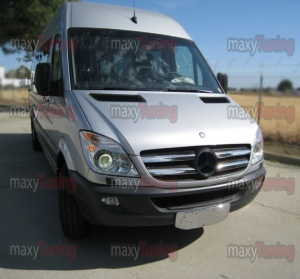 Rozsdamentes acél hűtőrács díszlécek Mercedes Sprinter 2006-2013 - Img 3