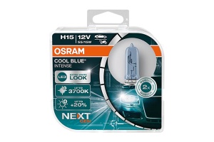 SET 2 BECURI 12V H15 55/15 W COOL BLUE INTENSE NextGen OSRAM - Img 3