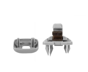 Set 2 cleme parasolar auto, culoare gri, compatibil VW Audi Skoda - Img 5