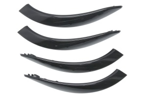 Set 4 Manere plastic compatibil BMW seria 3 F30 F31 2012- 2018, negru lucios