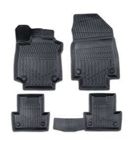 Set covorase auto cauciuc Renault Clio IV 2012-2019, forma tavita 3D