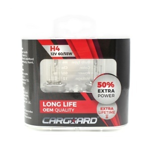 Set de 2 becuri Halogen H4, 55W, +50% Intensitate - LONG LIFE - Img 1