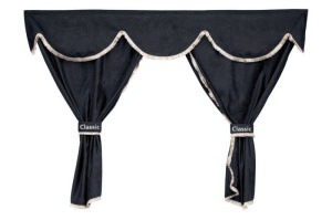 Set perdele cabina camion, universal compatibil cu MAN, culoare negru - Img 6