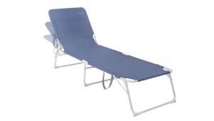 Sezlong pliabil Tenby Ocean Blue pentru camping, plaja sau gradina 54/61 x 188 x 30 cm - Img 3