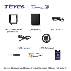 Teyes autós navigáció Típus Tesla TPRO 2 Toyota Land Cruiser 200 2015-2020 4+64GB 9.7" QLED Octa-core 1.8Ghz, Android 4G Bluetooth 5.1 DSP - Img 6