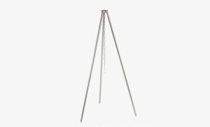 Trepied telescopic din aluminiu, pentru gatit la ceaun la foc de tabara, inaltime maxima 116 cm, Easy Camp Campfire Aluminum Tripod