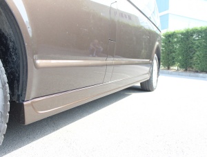 VW T5 2003-2014 T6 2015-2020-hoz kompatibilis oldalsó küszöb toldatok, hosszú karosszéria, üvegszálas, festetlen - Img 6