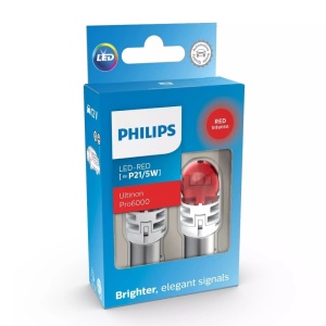 2 db-os kiegészítő LED izzó készlet 12V P21/5W Ultinon Pro6000SI piros PHILIPS - Img 2