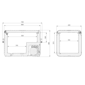 Autós hűtőszekrény kompresszorral Dometic CFX3 55, 12/24/220V, 55 literes - Img 2