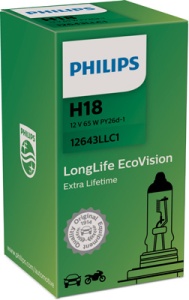 BEC FAR H18 65W 12V LONG LIFE ECOVISION (cutie) PHILIPS - Img 3