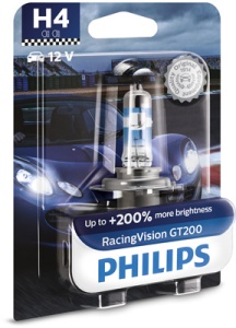 BEC FAR H4 60/55W 12V RACING VISION GT200 (blister) PHILIPS - Img 2