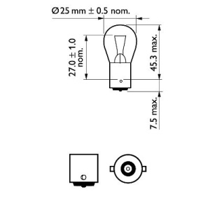 BEC STOP FRANA P25 12V SET 10 BUC VISION PHILIPS - Img 3