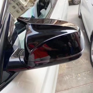 BMW X3 G01 2020->, BMW X4 G02 2020-> modellekhez kompatibilis tükörborítások, fényes fekete M-Design, klipszekkel, az eredeti borítások cseréjére - Img 6
