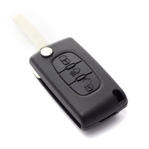 Citroen / Peugeot 307 - Carcasa tip cheie briceag cu 3 butoane, lama VA2-SH3 cu suport baterie - Img 3
