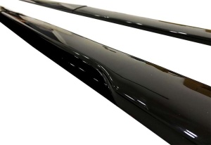 db-os Tuning küszöb toldatok szett 210 cm, fényes fekete, fekete perem - Img 5