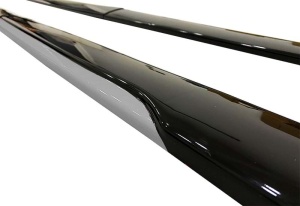 db-os Tuning küszöb toldatok szett 210 cm, fényes fekete, szürke peremezéssel - Img 4