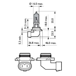 FÉNYSZÓRÓ IZZÓ HB4 12V P22d 51W (bliszter) FEHÉR VISION ULTRA PHILIPS