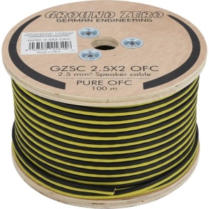 GZSC 2.5X2 OFC Cablu cupru Ground Zero pentru difuzoare 2x2.5mm², 1m