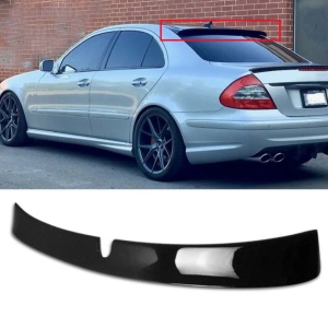 Hátsó spoiler és csomagtartó spoiler csomag, kompatibilis a Mercedes E-osztály W211 2002-2009 modellekkel, fényes fekete - Img 3