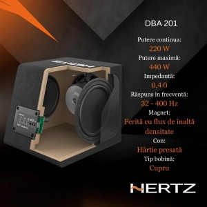 Hertz Dieci DBA 201 autós mélynyomó, 200 mm, 220 W RMS - Img 9