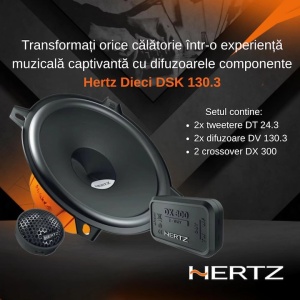 Hertz Dieci DSK 130.3 autós hangszórók, 2-utas rendszer szett, 130mm, 60W RMS, 4Ω, 4 hangszóró + tartozékok - Img 5