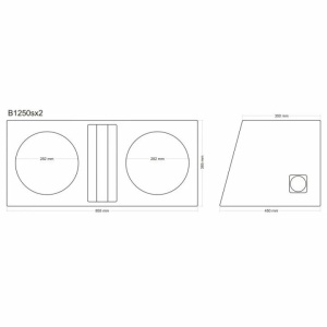 Incinta subwoofer universala, 2 x 300 mm, 2 x 50L - COD B1250sx2 - Img 3