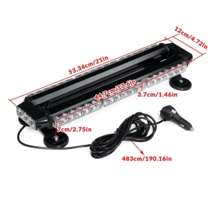 Mini Rampa Girofar lungime 53 cm, LED, cu magnet, culoare portocalie - Img 2