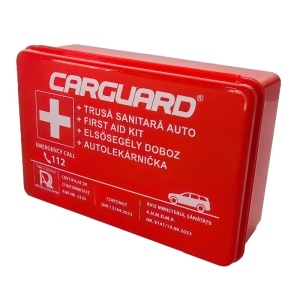 Pachet Trusa sanitara auto - Certificata R.A.R. valabilitate 5 ani, conforma cu standardul European DIN13164:2022 si Vesta reflectorizanta - Img 3