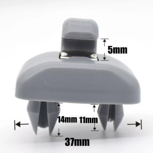 Set 2 cleme parasolar auto, culoare gri, compatibil VW Audi Skoda - Img 2