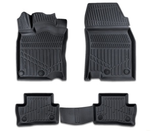 Set covorase auto cauciuc Nissan Qashqai II 2014-2020, forma tavita 3D