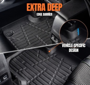 Set covorase auto cauciuc VW Caddy 2004-2020, forma tavita 3D - Img 3