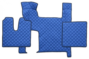 Set covorase camion, piele ecologica MAN TGX 2007-2020, albastru, cu 2 sertare