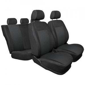 Set huse auto pentru scaune auto unioversale, fata-spate, material textil negru