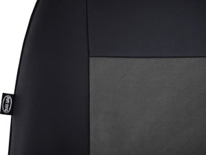 Set huse scaune auto, dedicate Opel Zafira C 2012->, cu 5 locuri, piele ecologica cu alcantara, negru cu gri - Img 8