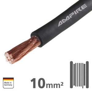 XSK10-BLK Cablu de alimentare monofilar negru Ampire de 10mm2 (7AWG), cupru, rola 35m