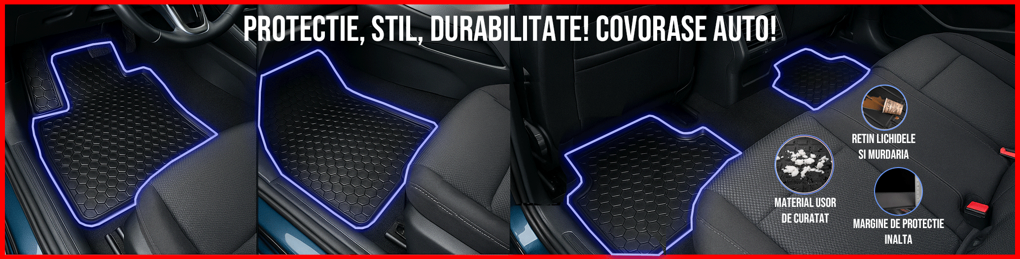 Set Covorase Auto Tip Tavita Volkswagen Golf 7 Gti, din 10.2012 - 12.2019, Caroserie Hatchback , compatibile cu autoturismul Volkswagen Golf 7 Gti
