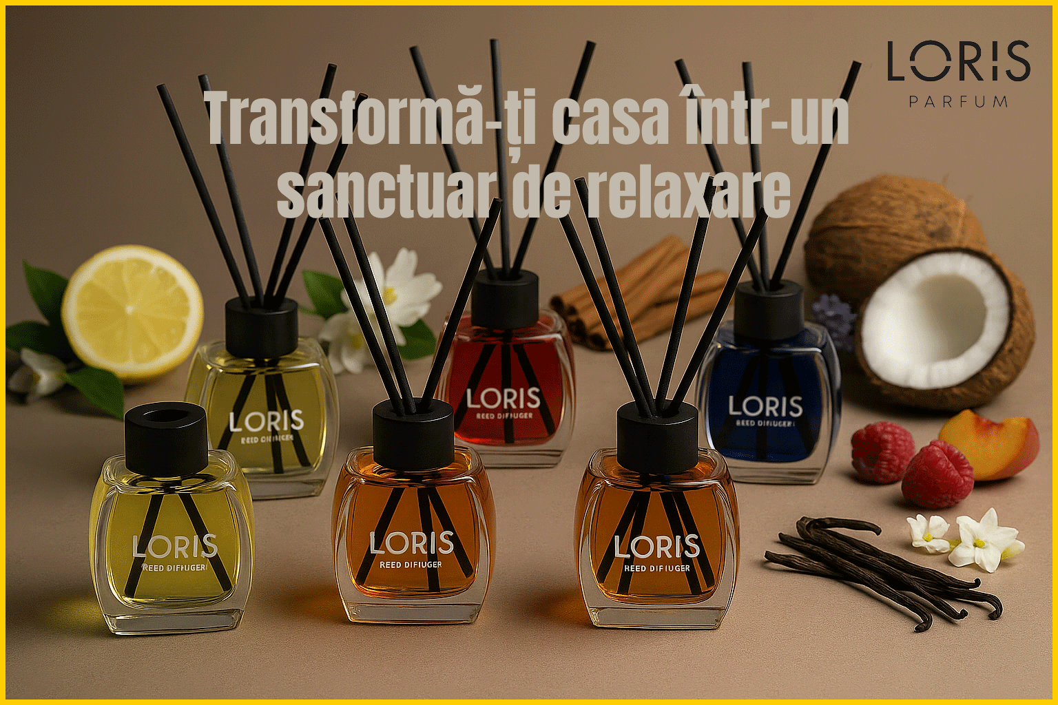 Set parfum odorizat de camera cu betisoare parfumate, miros placut persistent, LORIS PARFUM, esenta GERGER, 120 ml, cu gentuta cosmetice parfumuri