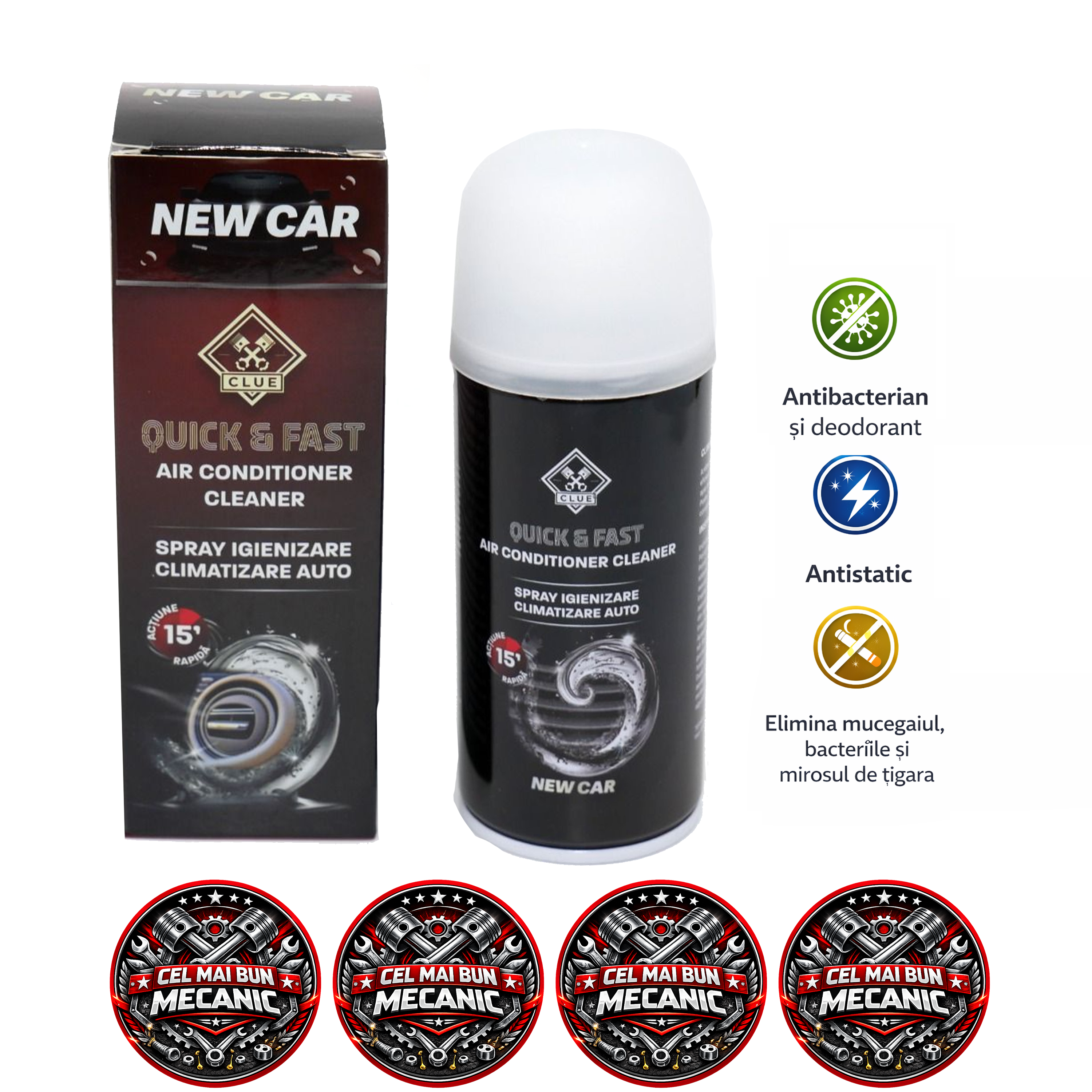 Spray igienizare climatizare auto CLUE, curatare instalatie aer