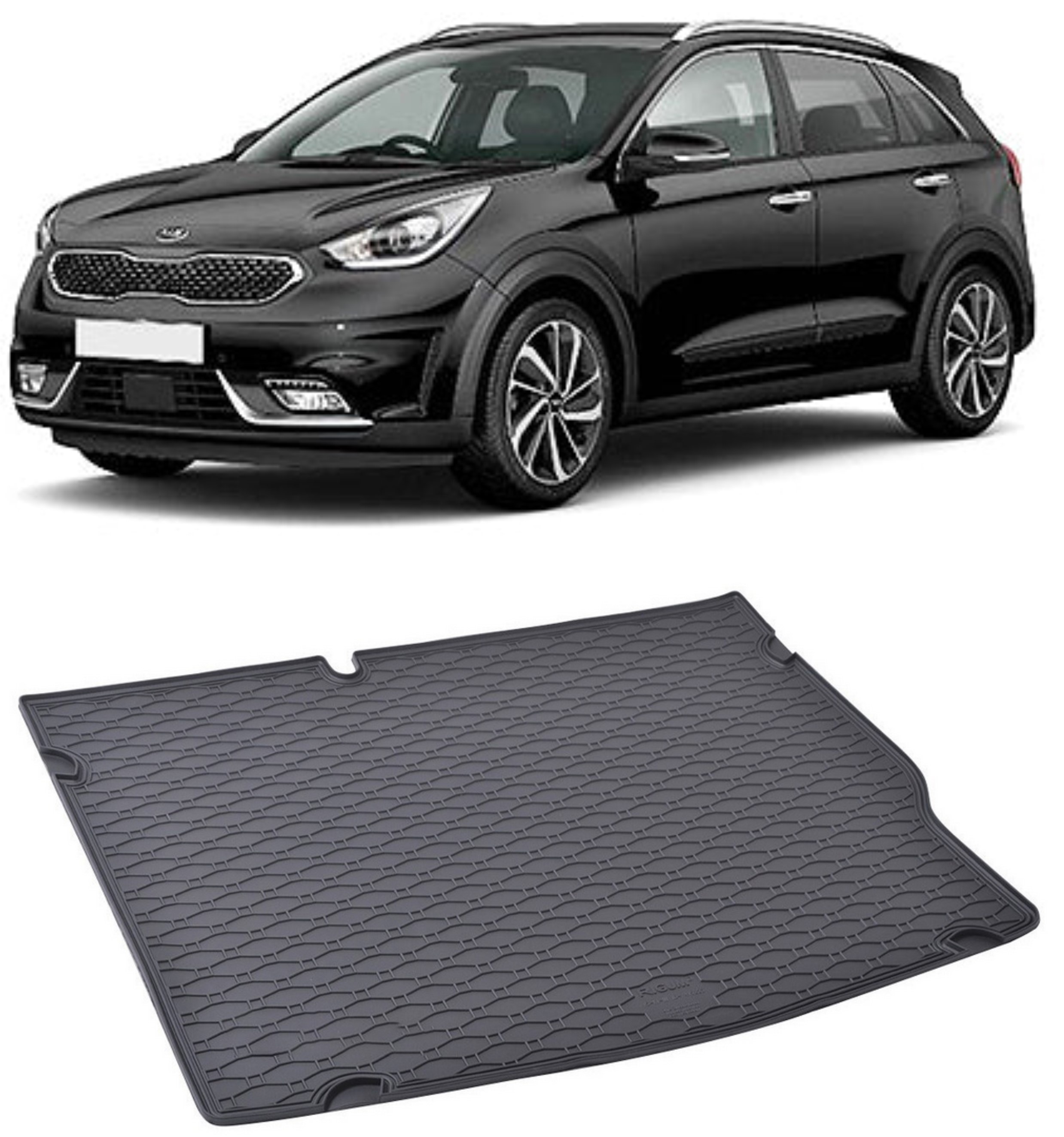 Tavita auto KIA Niro 2016-2022, protectie portbagaj, Cri-Flo, din cauciuc 100%, compatibil cu autoturismul KIA Niro