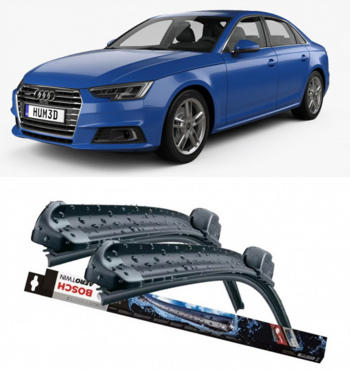 Audi A4 Set 2 stergatoare parbriz Bosch Bosch Aerotwin compatibile cu Audi A4 2015-2019 (60 cm / 50 cm)