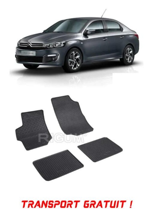 Citroen C1 II, Hatchback, fabricat din 07.2014 - Prezent, set covorase auto dedicate, din cauciuc 100% Premium - Transport Gratuit