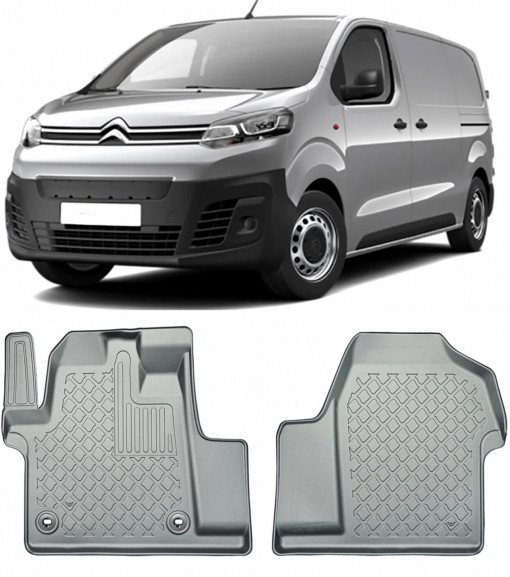Citroen E-Jumpy Din 10.2020 - Prezent, Van , Set Covorase Auto Tip Tavita Premium 3D, din cauciuc