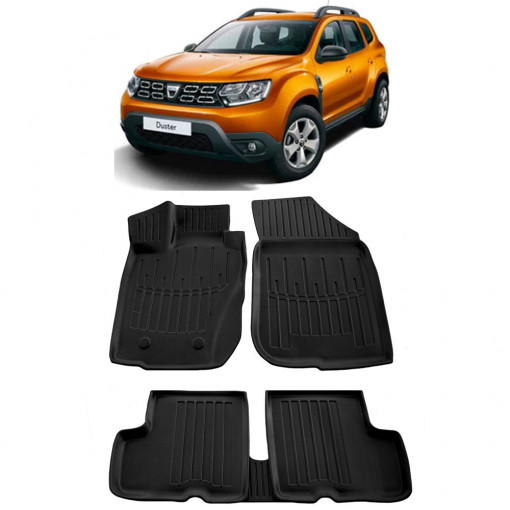 Dacia Duster 4Wd (2015-2018) Set covorase auto cauciuc G.Modern Line 3D